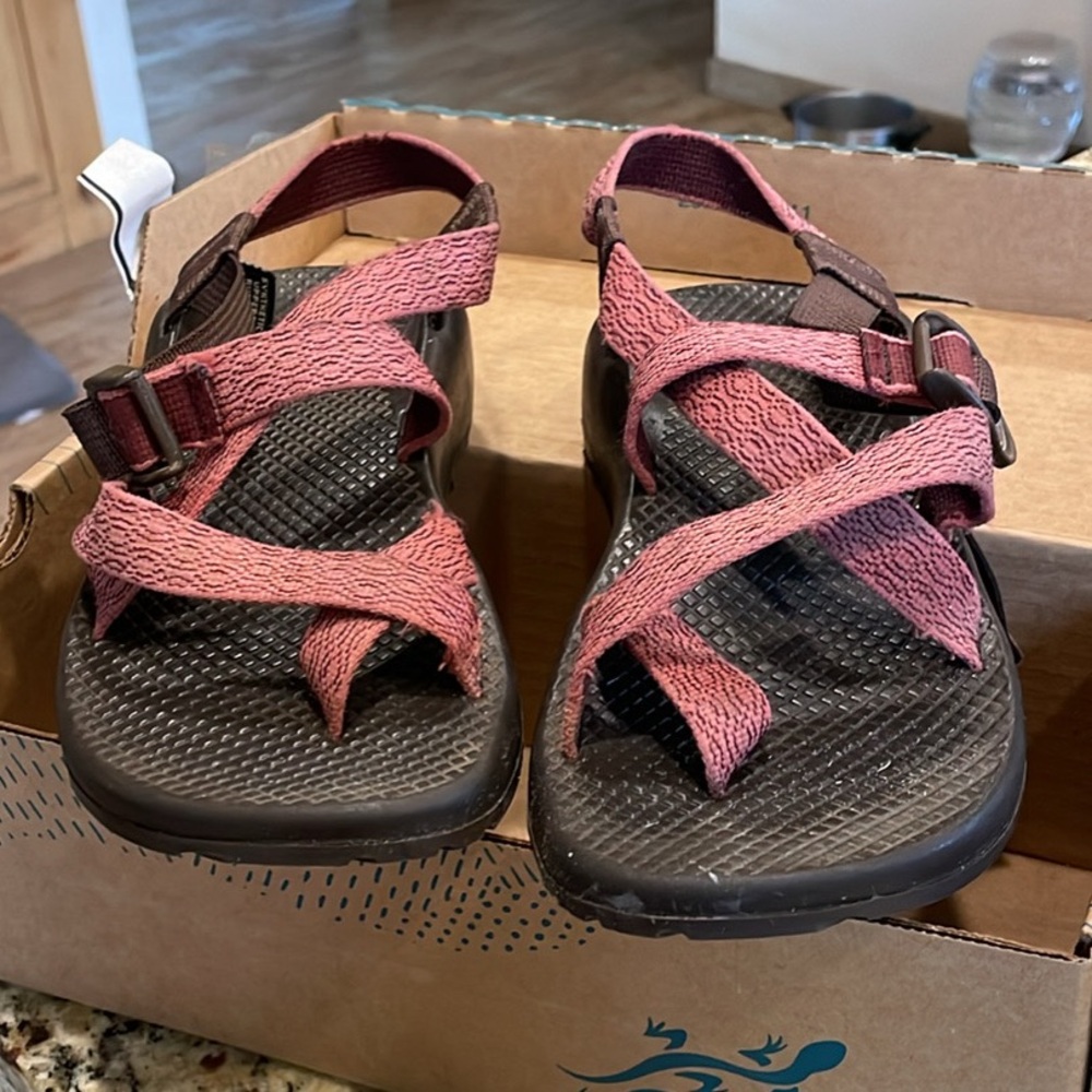 Women’s Brown and Oink Chacos with New Soles